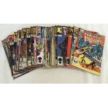 Approx 45 The New Mutants comic books, mostly 1980s. Published by Marvel Comics.