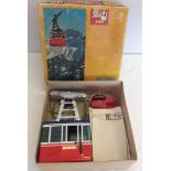 A boxed Lehmann Rigi 900 tinplate cable car. West German c1960-70s.