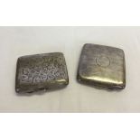 2 silver cigarette cases.