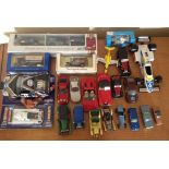 A collection of 25 diecast cars and one plane to include Matchbox, Husky, Politoys & Mercury.