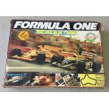 A complete boxed Silverstone Formula One Scalextric set. Track length 820cm.