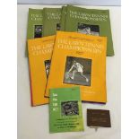 A collection of Wimbledon Tennis programmes from 1957-1975 together with a 1960s Q&A booklet and a
