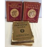 A bound copy of 'Dante's Inferno' illustrated by Gustave Dore together with a bound copy of Dante'