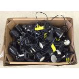 A large quantity of clip on shop display lamps/lighting