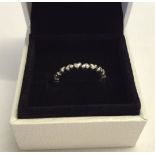 Pandora bubble heart stacking ring size 56. Ring marked S925 ALE 56. Complete with original box.