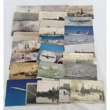 A quantity of 27 mixed postcards of boats, ships and planes.