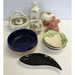 A quantity of ceramic items to include Royal Worcester, Royal Doulton, Masons & Wade.