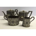4 items of silver plated teaware to include teapot, milk jug & 2 handled bowl by Walker & Hall,