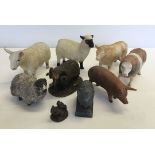 A small quantity of ceramic farm animals.