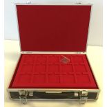 Lidner locking coin case with key, with 6 new red coin trays.