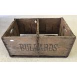 A Bullards wooden beer case.