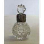 A small silver necked scent bottle Birmingham 1889.