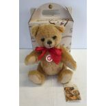 A boxed Steiff teddy bear 'Brummbar' 30cm tall with working growler. Yellow label #011566.