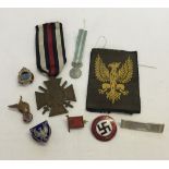 Small collection of badges and medals from a private collection dating from WW2 - comprising: 1)