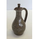 David Leach impressed mark tin glaze pottery vinegar bottle c1956-61. Approx 5" tall, slight