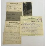 4 WW2 Imperial Japanese Army Prisoner of War correspondence postcards with telegram confirming