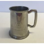 A Naval pewter tankard engraved HMS Resolution starboard 100th Polaris Patrol.