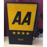 An illuminated AA 4 star Inn box sign. 65 x 39cm.