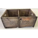A Bullards wooden beer case.