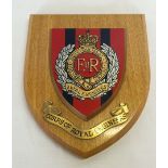 Royal Engineers hand painted heradic shield.