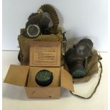 A military WW2 respirator plus 2 others.