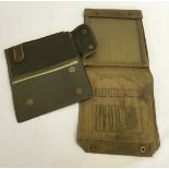 2 x canvas military map cases One dated 1945 W.E & S Ltd.