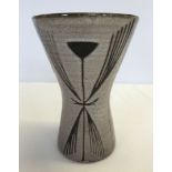 David Leach impressed mark tin glaze pottery vase c1956-61 7.25" tall. A/f with repaired damage.