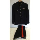 A 1950s Royal Artillery Officers Dress Uniform complete with buttons & badges.