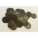 Bag 50 Queen Victoria bun halfpennies.