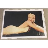A 1981 Marilyn Monroe poster print. 62 x 93cm.