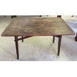 A vintage 'Automatic' table with folding legs. Robertson & Colman Ltd, Norwich retailer label to