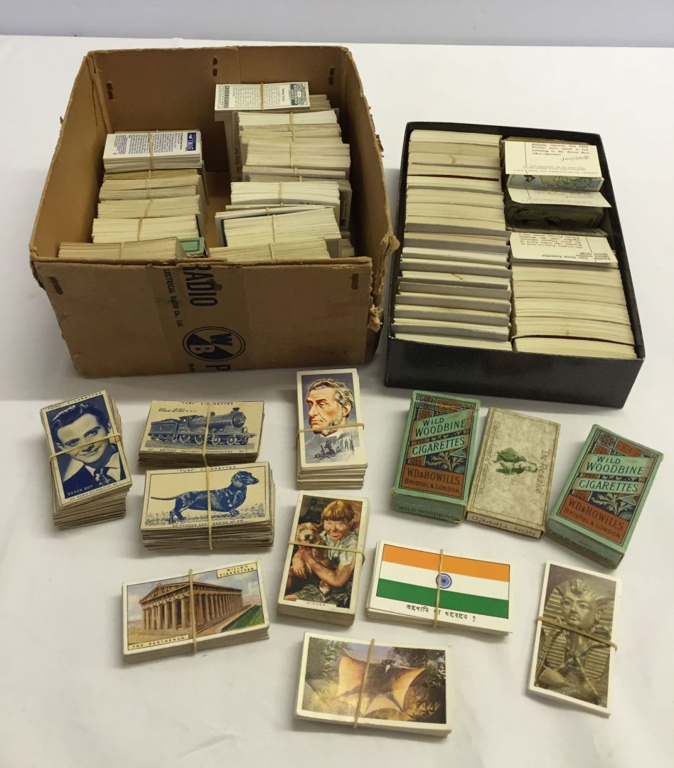 A collection of full and part sets of cigarette and trade cards.