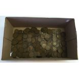 A large quantity of George Vl British pennies. Approx 290 coins