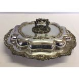 An ornate Walker & Hall Sheffield silver plate lidded tureen/serving dish.