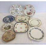 A quantity of plates to include: Doulton, Minton, Coalport and Crown Devon.