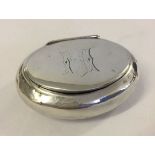 Antique silver snuff box with monogram to lid. Hallmarked London 1897, maker W & G Neal. Weight