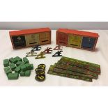 Pre-war boxed horse racing game including jumps, counters and lead horses.