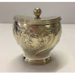 A silver oval shape case. Hallmarked Birmingham 1881. 105mm high, 95 x 85mm wide. Weight approx