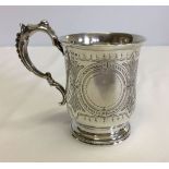 Hallmarked silver Victorian mug/cup. HM Sheffield 1867, weight approx 92.5, maker Samuel Roberts and