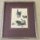 Harry W. Potter print 'Nature' dated July 6 1914. 18 x 14cm framed & glazed.