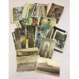 A collection of postcards to include vintage and modern.
