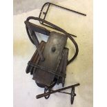 A vintage Harvey folding vacuum cleaner with bellows operation. In need of some restoration.