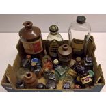 A collection of vintage ink bottles to include Watermans, Stephens, Lane's, Derby & Swan.