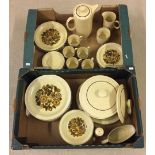 A quantity of Poole dinner & tea wares in 'Thistleware' design comprising: 9 dinner plates, 6 bowls,