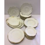 A large quantity of George Jones Crescent china. Early 20th century comprising: 4 oval platters (
