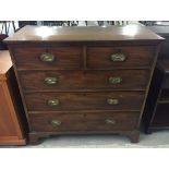 A Victorian 2 over 3 mahogany chest of drawers, approx 105 x 103cm.