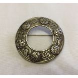 Large hallmarked silver celtic design brooch. Measures approx 4cm in diameter, weight 19g.