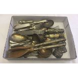 A quantity of cutlery to include Walker & Hall A1 plate and napkin rings. Together with oriental