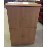 A modern 2 drawer cabinet. Approx 45 x 75cm.