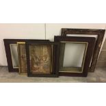 A collection of vintage picture frames.